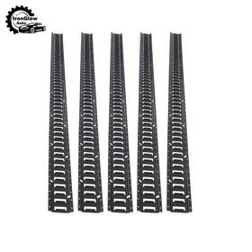 Iga7039403 Ironglow Auto Black Powder Coated E Track Tie Down Rails 5 Piece Set 8 Feet Length Steel