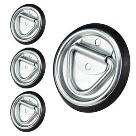 Jamiikury Jm20220914192das 4pcs D-ring Tie Down Anchors 4 Width Inches 100mm Silver