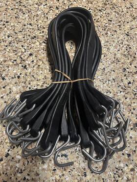T21-50 Jb 10 Pack 21 Inch Tarp Straps Natural Rubber Truck Trailer Tie Down Bungee Cords