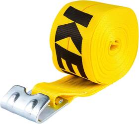04927 Keeper - 4 Inch X 40 Winch Strap With Flat Hook Yellow
