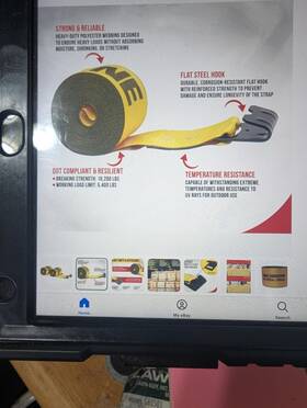 423021 Kinedyne 52474 00454 1 Pack 4 Inch X 30ft Winch Strap With Flat Hook - Gold