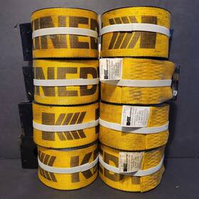 423021das Kinedyne 30x4 Winch Straps With Flat Hook Flatbed Tie Down Strap 8 Pack