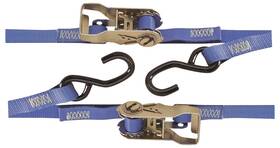 Kinedyne 693031834319 2 Lot 711581pk 1 Inch X12 Foot Blue Ratchet Strap With S Hooks H.d. Tie Down
