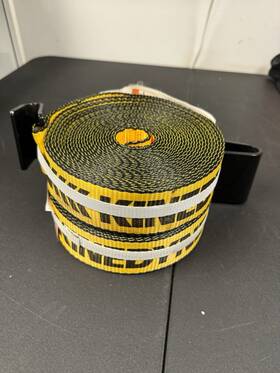 222720 Kinedyne Corporation Lot Of 2 Inch By 27ft Flat Hook Winch Strap New