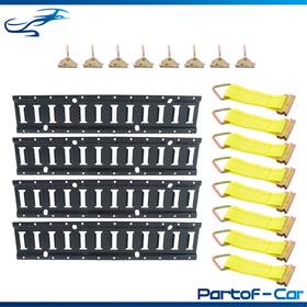 Kte6943212 Kinte Tech Black 20 Pack 24 Inch E Track Rail Sections With Anchors For Mounting In Trailers