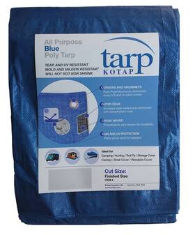 Tra-0815 Kotap America Ltd. 97031b All-purpose 8ft X 15ft Blue Poly Tarp