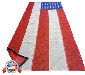 K-7614aftm1p Kym Industries Inc. 7ft 6 Inch X 14ft American Flag Mesh Dump Truck Tarp