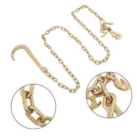 Lablt Qs850592qr G80 4700lbs 5/16 Inch 8ft J Hook Tow Chain With Grab Transport