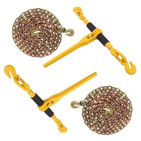 Law160650 Labwork 2 Pcs With 20ft Chain Ratchet Binder 7100lbs G80 5/16 Inch -3/8 And Bundle Kit