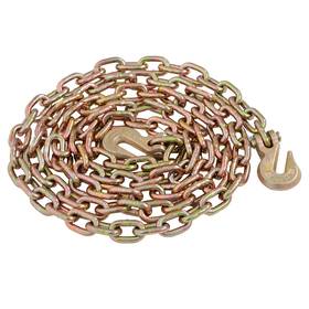 Law232410 Labwork G70 Transport Binder Chain 5/16 Inch X12ft With Grab Hooks 4700 Lbs Grade 70 Truck