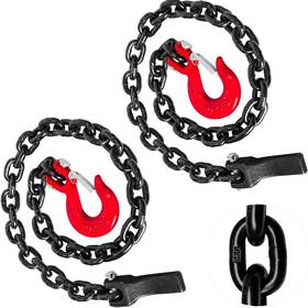Labwork Law319482 2 Pcs With Chain Buckle G70 Hook 21000lbs Transportation G80 5/16 Inch 36ft