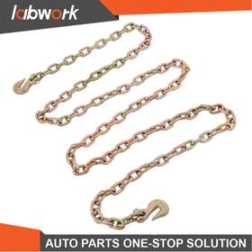 Tl38735q Labwork G70 4700lbs Transport Binder Chain Grade 70 Truck 5/16 Inch 12ft With Grab Hooks