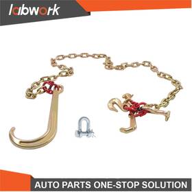 Tl53164q Labwork 5/16 Inch 6ft J Hook Chain G80 5400lbs Tow With 15 Jrt Grab