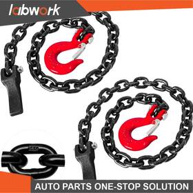 Labwork Tl53247q 2 Pcs 5/16 Inch 36ft Transportation Chain G80 With G70 Hook Buckle