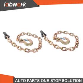 Labwork Tl53250q 2 Pcs Trailer Safety Chains With Hooks 3/8ftft 35ft G80 Tow Chain 21000 Lbs