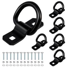 Lifgarfe Ss01 1 6pcs Heavy Duty 3/8 Inch Trailer D Ring Tie Down Anchors For Black