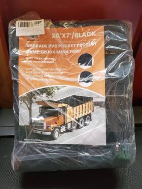 X004yhnm29 Lumontis 20ftx7ft Black Upgrade Pvc Pocket Protect Dump Truck Mesh Tarp