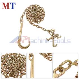 Mt7282783 Machine-tools Tow Hook 5/16 Inch 10ft G80 4700lbs 15 Long Shank With Rtj Grab J Chain