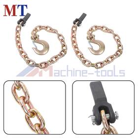Machine-tools Mt7295250 2 Pack With Hooks Trailer Safety Chains 3/8ftft 35ft G80 Tow Chain 21 000 Lbs
