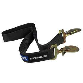 121648 Macs Custom Tie-downs Down Strap Twisted Snap Hook Black 4ft 10000 Lb