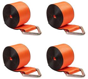 6670 Mytee Products 199145025273 4pk Winch Straps 4 Inch X30ft High Abrasion Orange Tie Down With Delta Ring Wll# Lbs