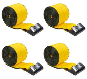 5400 Mytee Products 199145025884 4pk Winch Straps 4 Inch X 20ft Yellow Heavy Duty Tie Down With Flat Hooks Wll# Lbs