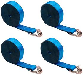 Mytee Products 199145063602 4pk Winch Strap With Wire Hook 2 Inch X30ft Blue 3 333 Lbs Wll Uv And Abrasion Resistant