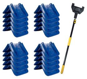 Mytee Products 199145085178 20pcs 8 Inch X12 Blue V-edge Flatbed Corner Protectors And 8ft Extension Handle Pole