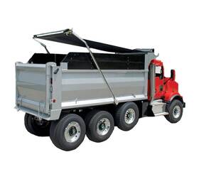 Mytee Products 840223682511 Complete Electric Aluminum 4-spring Dump Truck Tarp System With 8ftx18ft Mesh