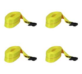5400 Mytee Products 840223687646 4pk 4 Inch X30ft Ratchet Tie-down Straps With Flat Hooks - Lbs Wll For Truck