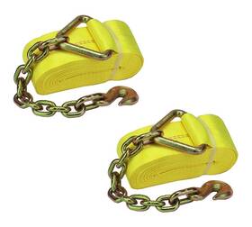 5400 Mytee Products 840223687707 2pk 4 Inch X30ft Winch Strap With Chain Anchor Hook - Lbs Wll For Truck Trailer