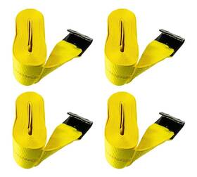 Mytee Products 840223687851 4pk 4 Inch X30ft Winch Starps Heavy Duty Tie Down Truck Straps With Flat Hooks For