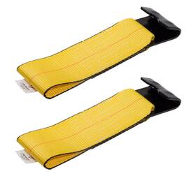 Mytee Products 840223695795 2 Pack 4 Inch X 11 Replacement Fixed Tie Down Strap With Flat Hook And Bolt Loop