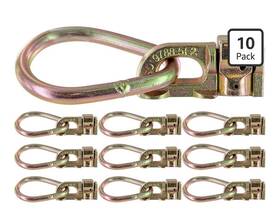 Mytee Products Ltks-pearx10 Us Cargo Control Double Stud L Track Fitting With Pear Link 10 Pack 5 000 Lbs