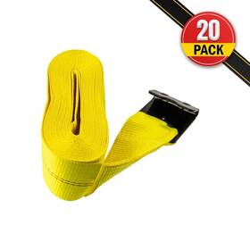 Mpnind-423021x20 Mytee Products 20pk 4 Inch X30ft Winch Starp Heavy Duty Tie Down Truck Straps With Flat Hooks For
