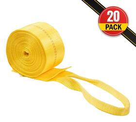 Mpnwa140d430lex20 Mytee Products 20pk 4 Inch X30 Winch Straps With Twisted Sewn Loop 5400 Lbs Wll For Cargo Securement