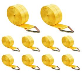 Mpnwa140d450drx10 Mytee Products 10pk 4 Inch X30ft Winch Straps With Delta Ring - 5400 Lbs Wll Cargo Control For Trailer