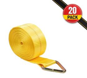 Mpnwa140d450drx20 Mytee Products 20pk 4 Inch X30ft Winch Straps With Delta Ring - 5400 Lbs Wll Cargo Control For Trailer