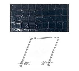 Ts4smarms-vinyldp810-kit Mytee Products Aluminum Tarp Arm Kit With 8ft X 10ft 18oz Vinyl Asphalt Dump Truck