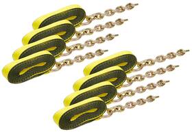 Ws218cex8 Mytee Products 8pk 2 Inch X18ft Replacement Tie Down Strap With Chain Extension For 8point Kits