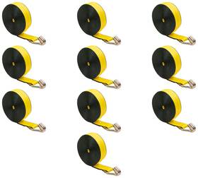 Ws230whx10 Mytee Products 10pk 2 Inch X30ft Winch Strap With Wire Hook 3333 Lb Wll Tie Down For Flatbed Truck