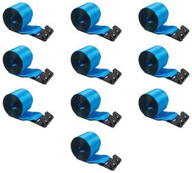 Ws420bx10 Mytee Products 10pk 4 Inch X20ft Blue Winch Tie Down Straps With Flat Hooks Wll# 5400 Lbs For Flatbed