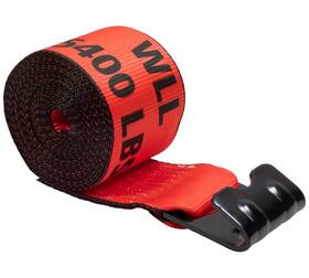 Mytee Products Ws420r Winch Straps 4 Inch X 20ft Red Heavy Duty Tie Down With Flat Hooks Wll# 5400 Lbs