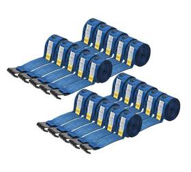 Ws427bx20 Mytee Products 20pk Winch Straps 4 Inch X27ft Blue Heavy Duty Tie Down With Flat Hook Wll# 5400 Lbs