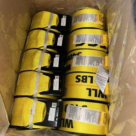 Ws427x10 Mytee Products 10 Pack 4 Inch X27 Winch Straps With Flat Hook Wll 5400 Flatbed Tie Down Strap