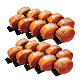 Ws430ax20 Mytee Products 20 Pack Winch Straps 4 Inch X 30ft - High Abrasion Orange Heavy Duty Tie Down With