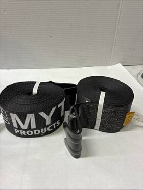Ws430blk Mytee Products 4 Inch X30ft Winch Straps With Flat Hook - Black Wll 5400 Flatbed Tie Down Qty 2
