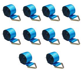 Ws430d-bx10 Mytee Products 10pk Winch Straps 4 Inch X30ft Blue Tie Down With Delta Ring Wll# 5400 Lbs