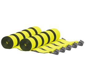 Ws430refx10 Mytee Products 10 Pack 4 Inch X 30ft Winch Strap With Flat Hook Webbing Reflective Yellow 5400 #