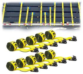 Mytee Products Ws430x10-amz Winch Straps 4 X 30 5400 Lb Heavy Duty Yellow 10 Pack Ws4 Inch 30ft Yytee
